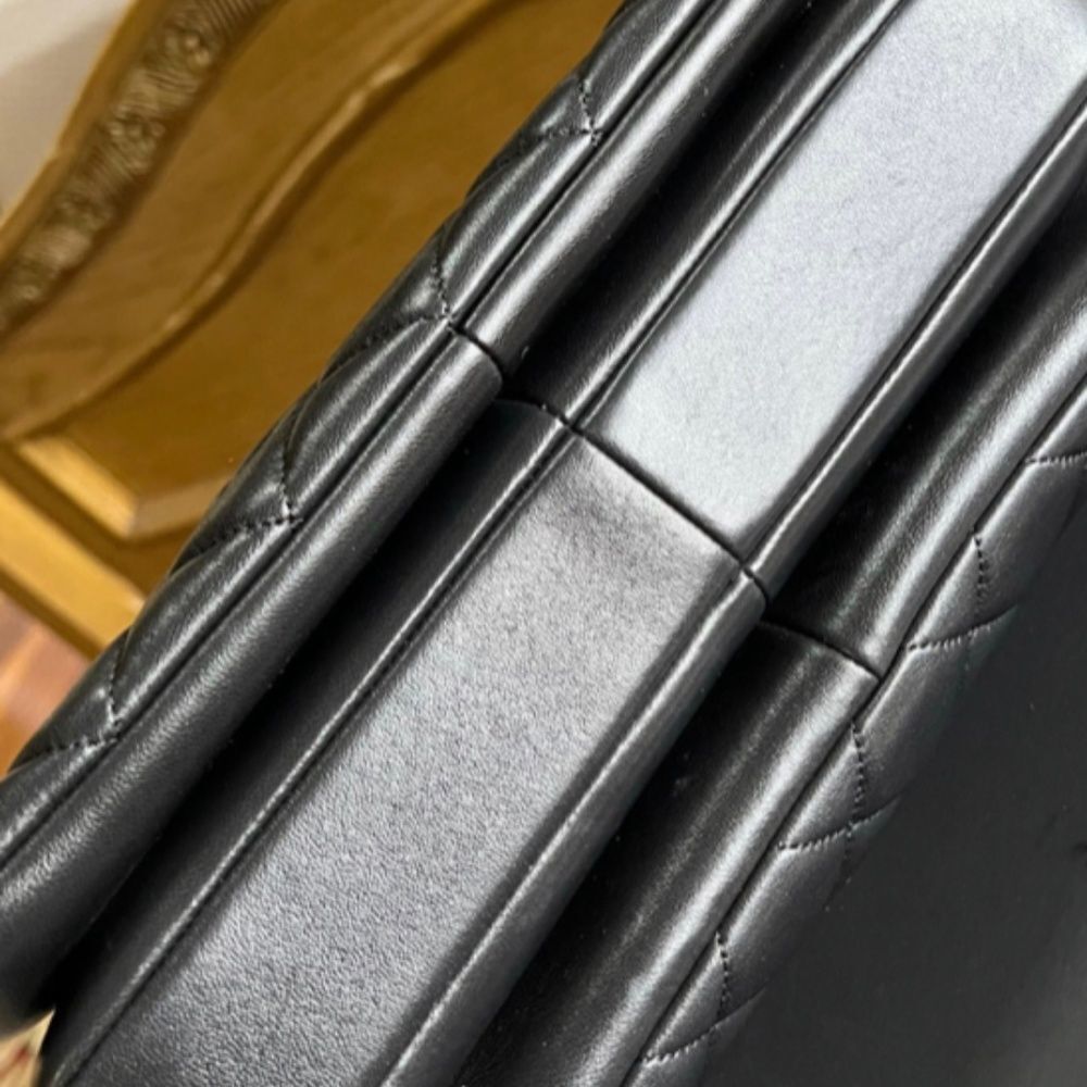 CHANEL Lambskin Quilted Small Trendy CC Dual Handle Flap Bag Black - Picture 8 of 13